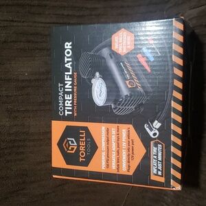 Compact Tire Inflator with Pressure Gauge